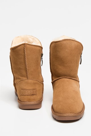 Botins forrados em nobuck - Castanho