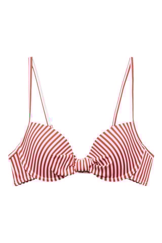 Parte de cima de biquíni - Vermelho e branco