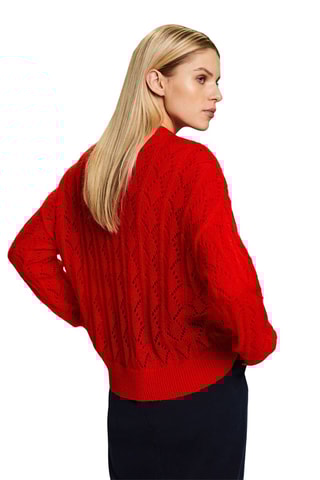 Camisola em lã e mohair - Vermelho