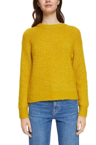 Camisola em lã e alpaca - Mostarda