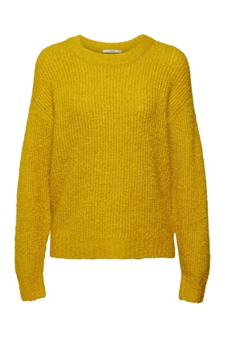 Camisola em lã e alpaca - Mostarda