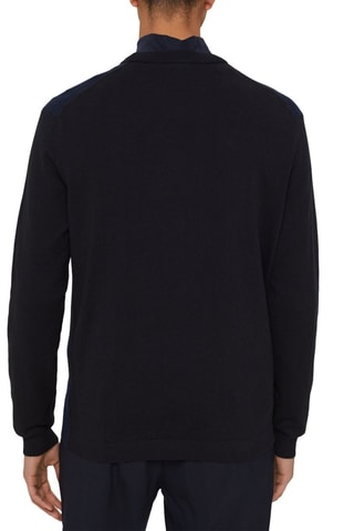 Camisola em algodão biológico e lã Azul-marinho