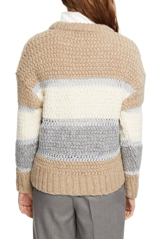 Pull en laine Camel et gris