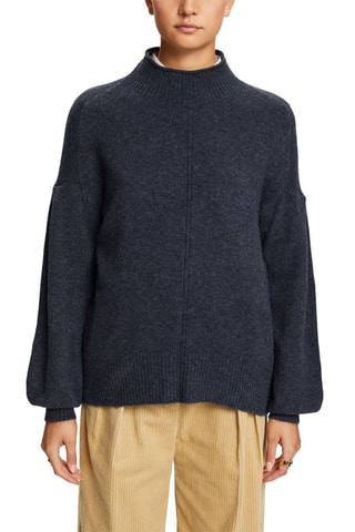 Pull en laine - Bleu marine chiné