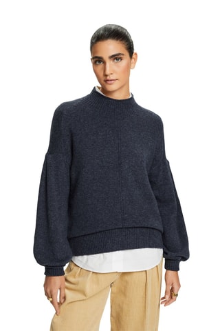 Pull en laine - Bleu marine chiné