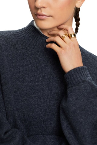 Pull en laine - Bleu marine chiné