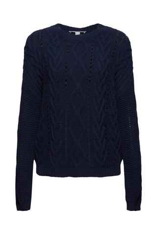 Camisola em algodão biológico - Azul-marinho
