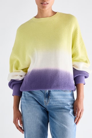 Trui dip and dye - Lichtgroen