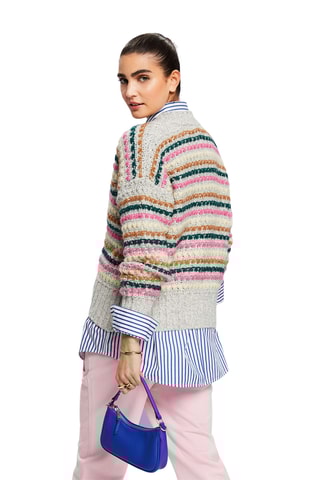 Gilet - Gris et rose