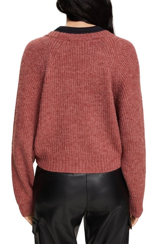 Gilet en laine et alpaga - Rouge brique
