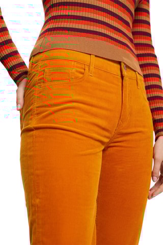Pantalon en velours - Jaune
