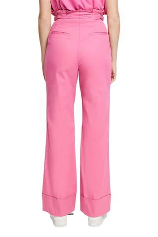 Pantalon en coton biologique taille haute - Rose