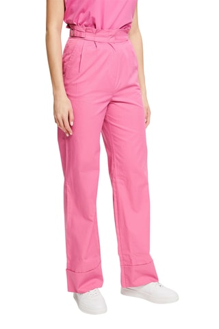 Pantalon en coton biologique taille haute - Rose
