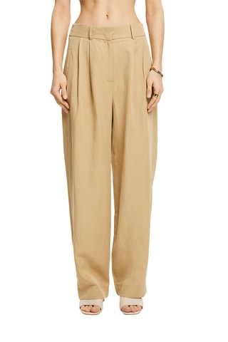 Pantalon taille haute - Beige