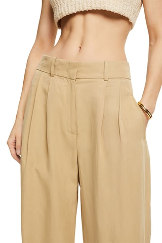 Pantalon taille haute - Beige