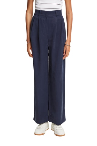 Pantalon taille haute - Bleu marine