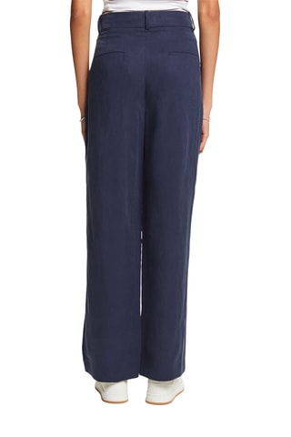 Pantalon taille haute - Bleu marine
