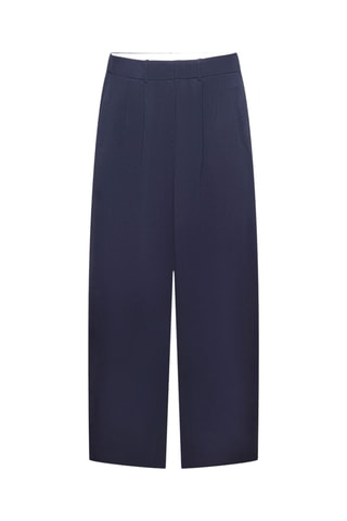 Pantalon taille haute - Bleu marine