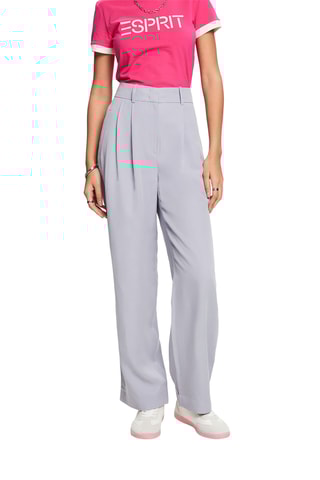 Pantalon taille haute - Gris clair