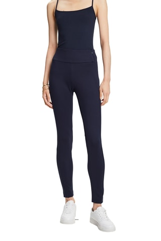 Pantalon taille haute - Bleu marine