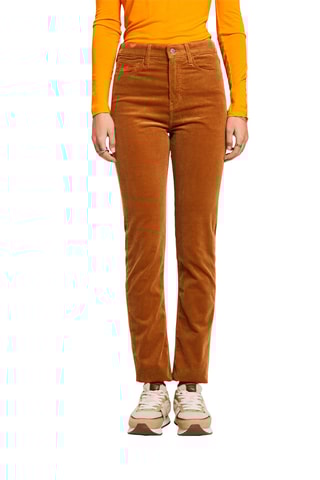 Velours Broek Hoge Taille - Camel