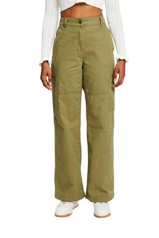 Pantalon taille haute - Kaki