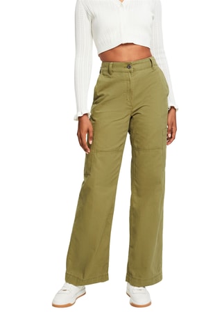 Pantalon taille haute - Kaki