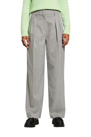 Pantalon taille haute - Gris