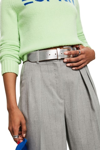 Pantalon taille haute - Gris