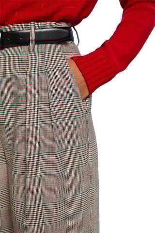 Pantalon taille haute - Marron