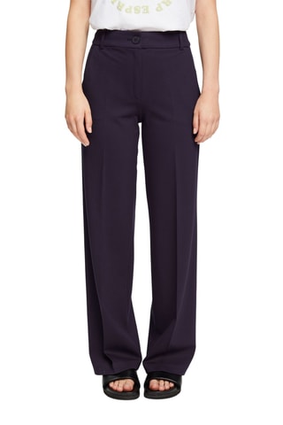 Pantalon wide legs taille haute - Bleu marine
