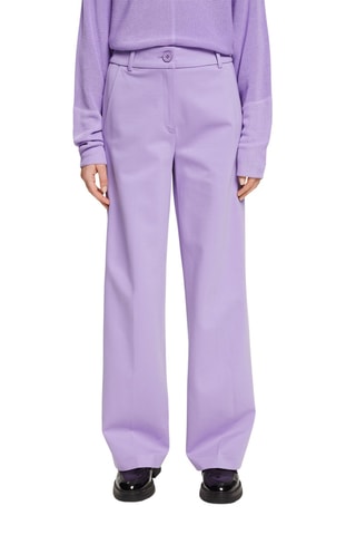 Calças wide legs cintura subida Violeta