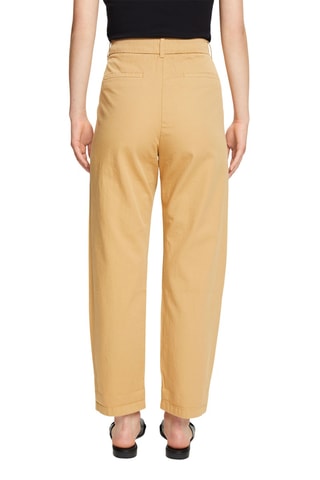 Pantalon droit taille haute Beige