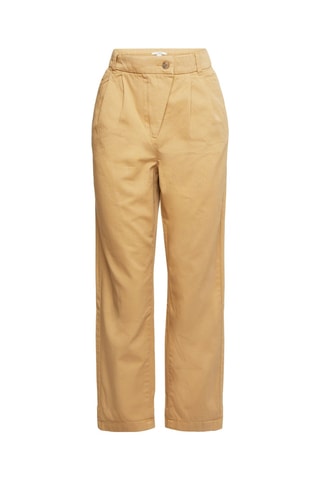 Pantalon droit taille haute Beige