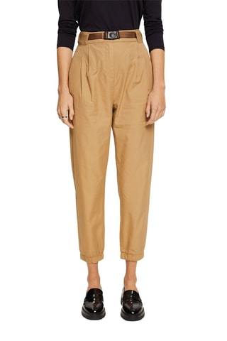 Pantalon taille haute 7/ 8 - Beige