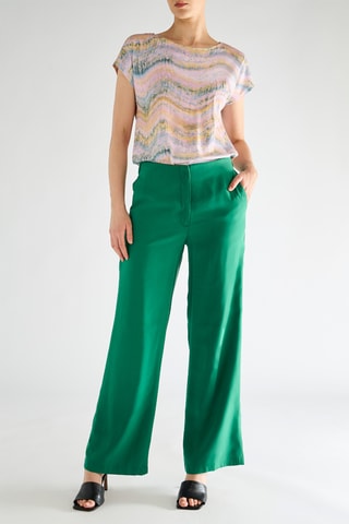 Pantalon taille haute - Vert foncé