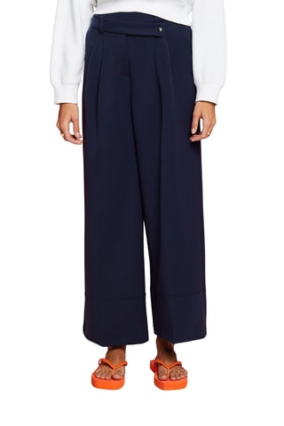 Pantalon taille haute Bleu marine