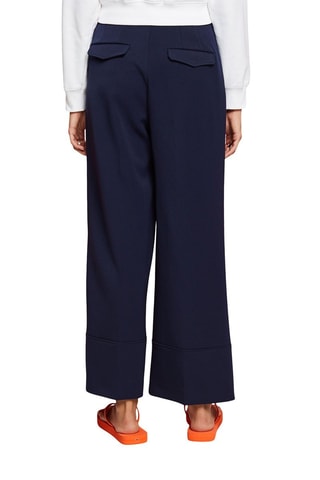 Pantalon taille haute Bleu marine