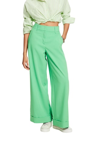 Pantalon taille haute - Vert citron