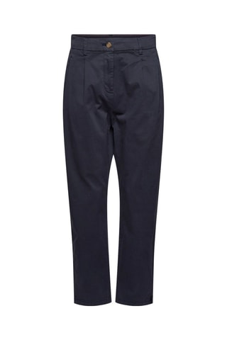 Pantalon droit taille haute Bleu marine