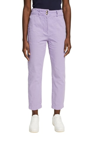 Pantalon droit en coton biologique Mauve