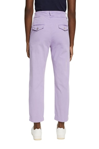 Pantalon droit en coton biologique Mauve