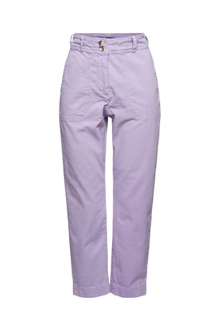 Pantalon droit en coton biologique Mauve