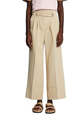 Pantalon taille haute Beige