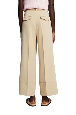 Pantalon taille haute Beige