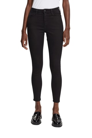 Calças de ganga skinny 7/8 - preto