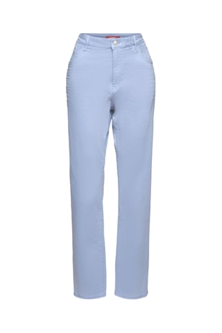 Calças de ganga de cintura alta - Azul-celeste