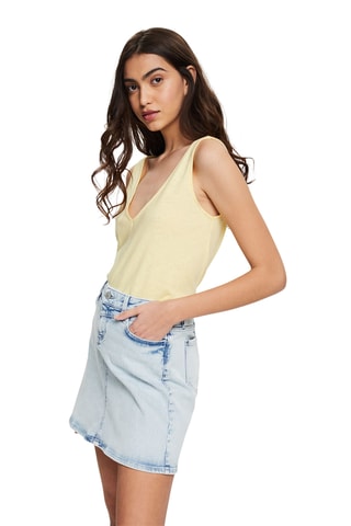 Top en lin - Jaune