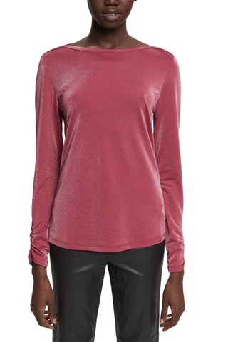 Top en velours Vieux rose