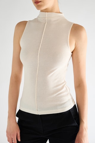Top en maille - Ecru